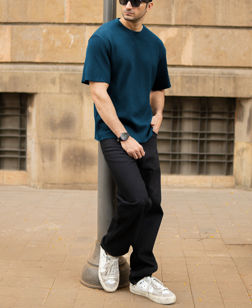Blue Coral Structured T-Shirt.