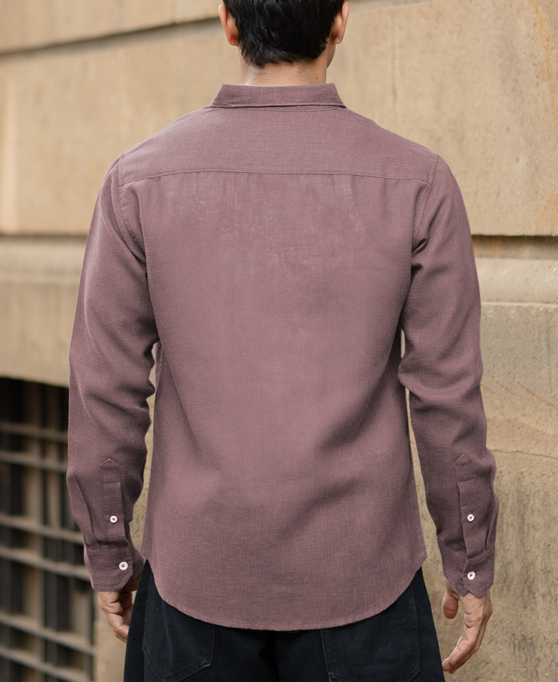 Twilight Mauve Linen Shirt.