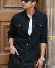 Black Denim Overshirt