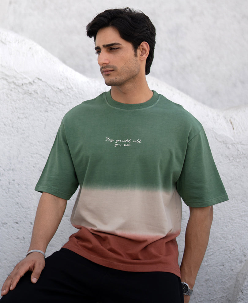 Green & Brown Ombre T-Shirt.