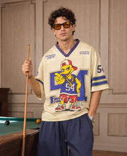 Cream Printed Jersey T-Shirt