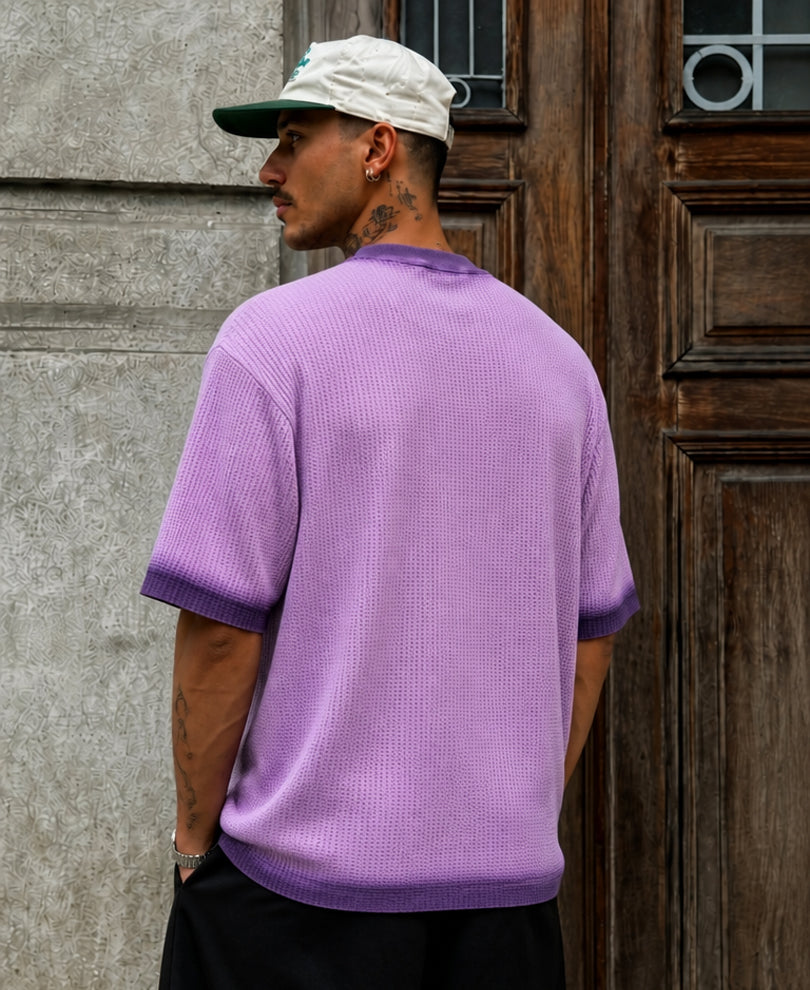 Lavender Sprayed Structure T-Shirt
