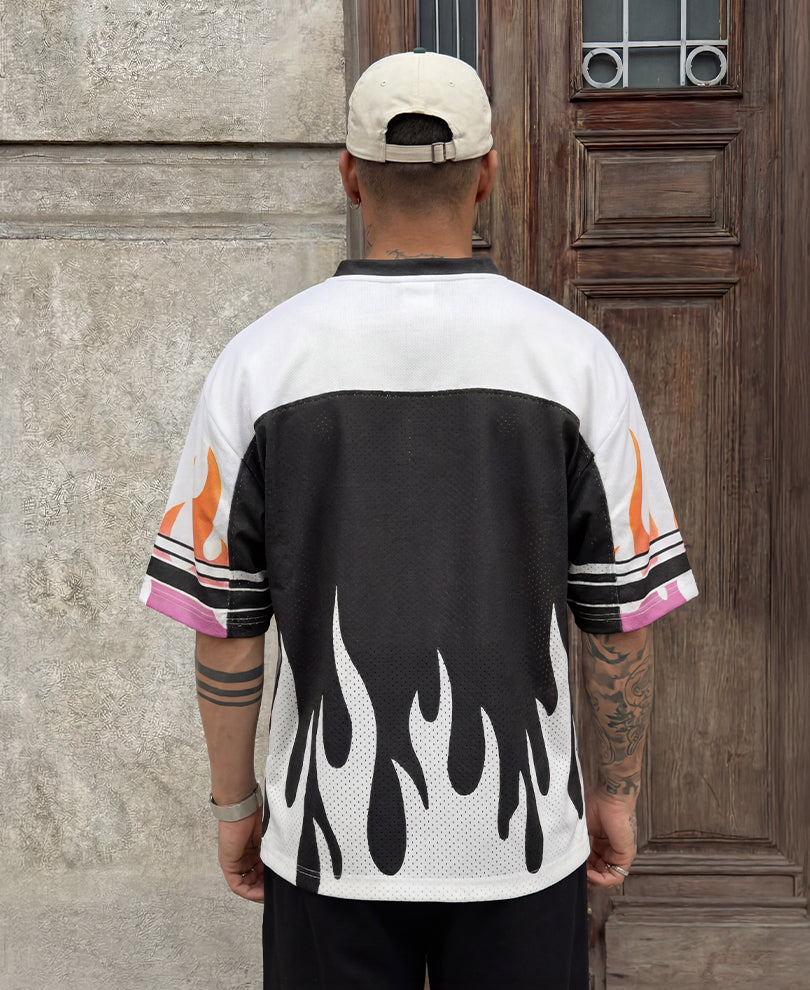 Flame Print Jersey T-Shirt