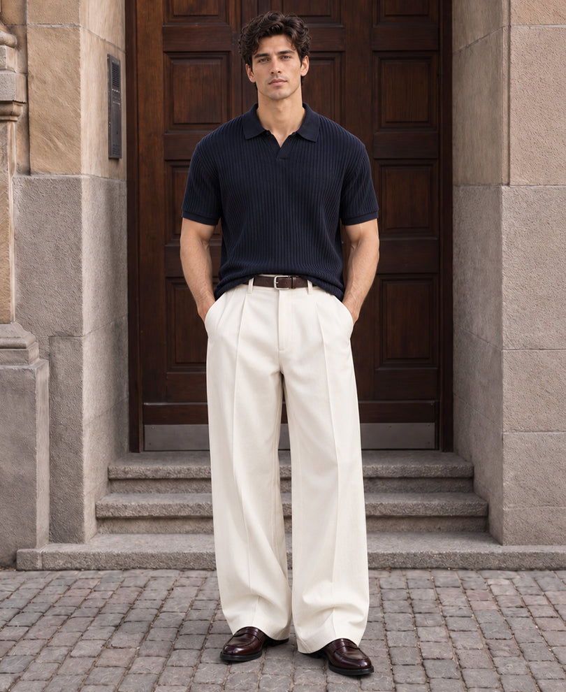 Navy Self Stripe T-Shirt