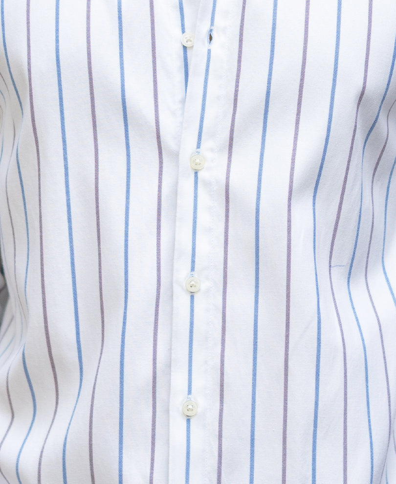 White Oxford Stripe Buttondown Shirt