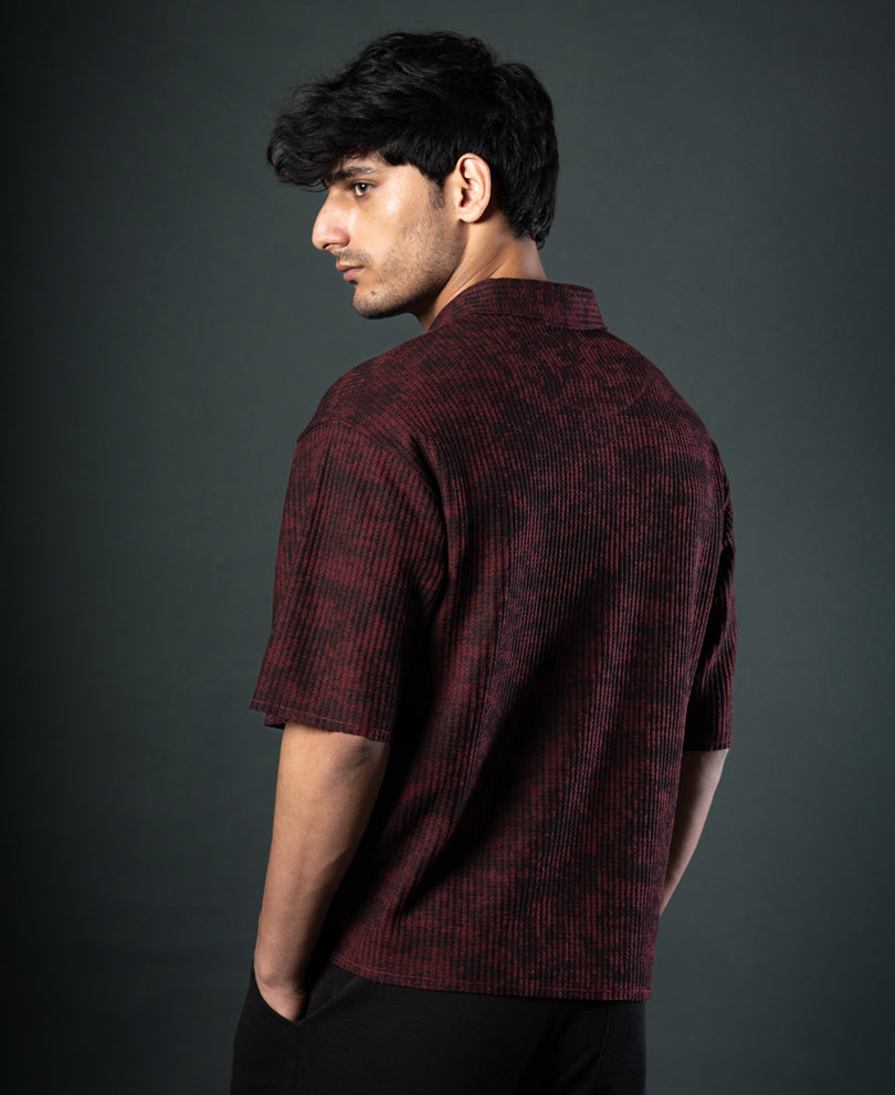 Wine Printed Boxy T-Shirt.