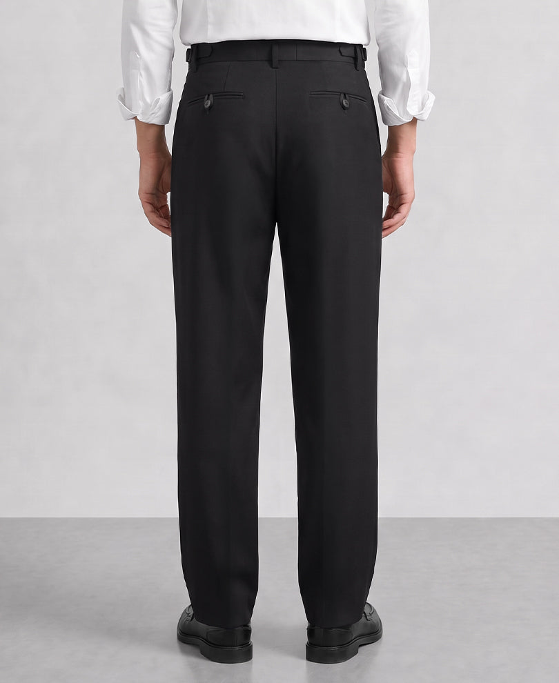 Black Pleated Gurkha Pants