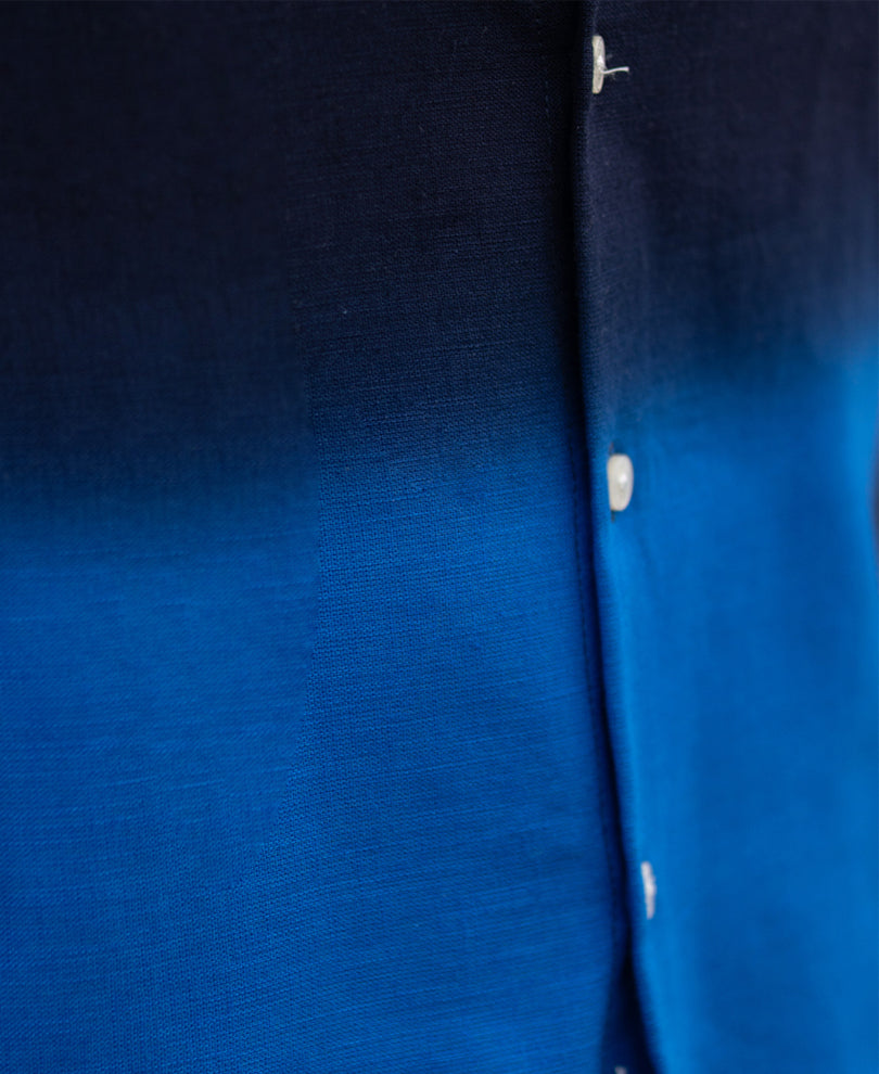 Navy And Royal Ombre Shirt.