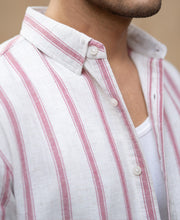 Pink & Natural Stripe Shirt.
