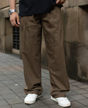 Brown Pleated Trousers