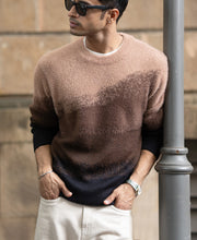 Brown Ombre Jacquard T-Shirt.