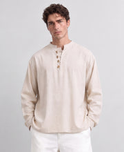Natural Linen Blend Kurta Shirt