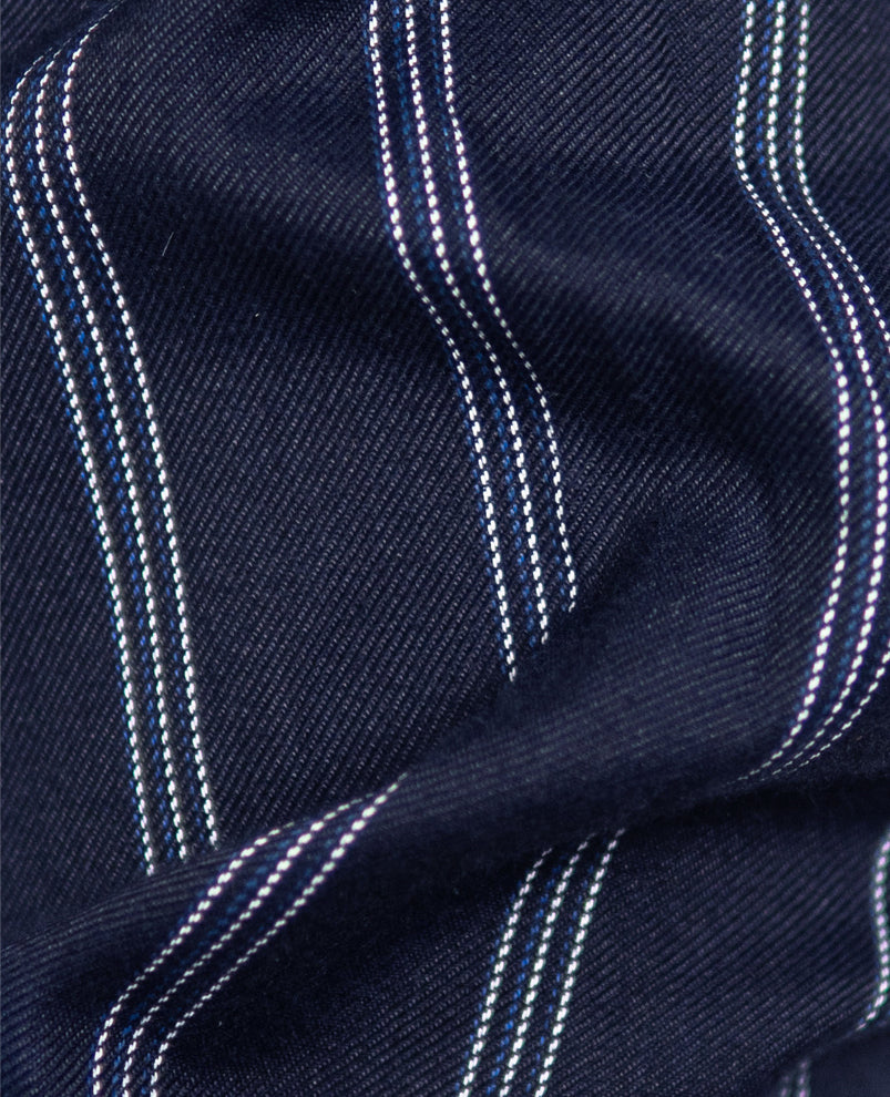 Navy Striped Kurta Shirt