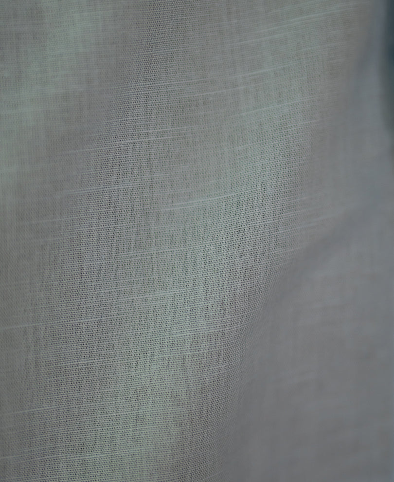 Blue Floral Embroidery Shirt 100% Cotton