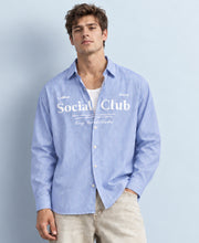 Blue Printed Stripe Shirt