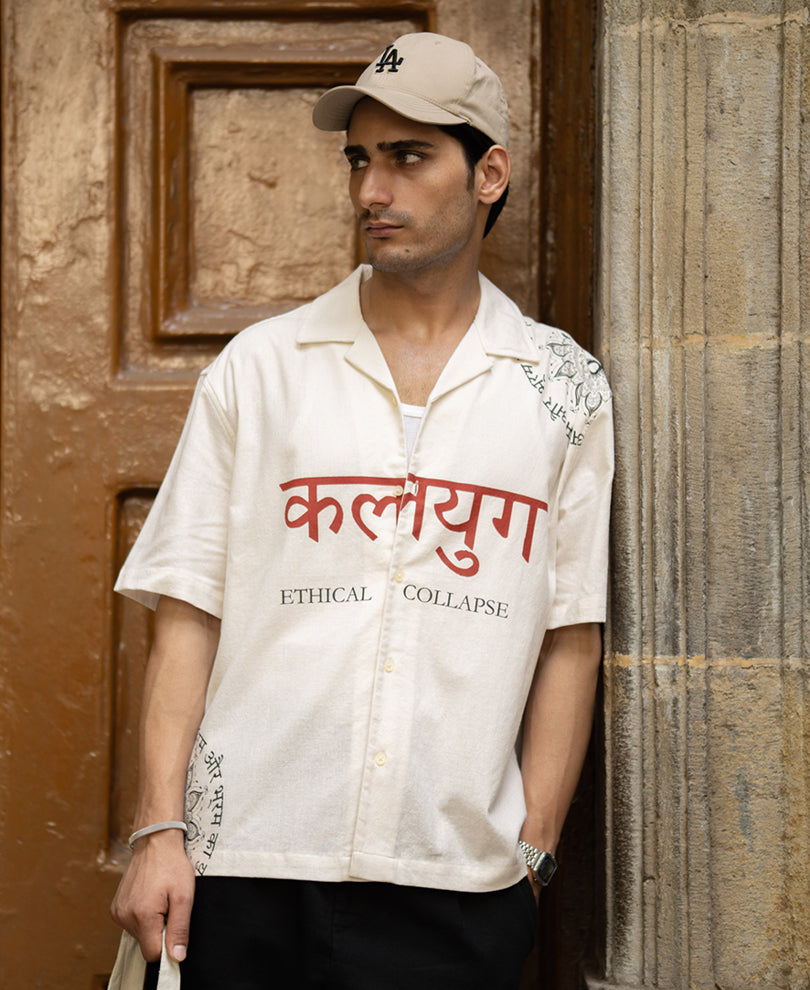 Kalyug Print Linen Shirt