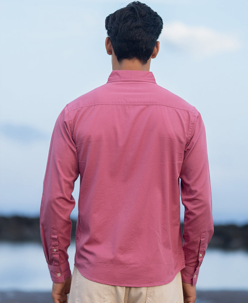 Rogue Pink Structured Buttondown Shirt.