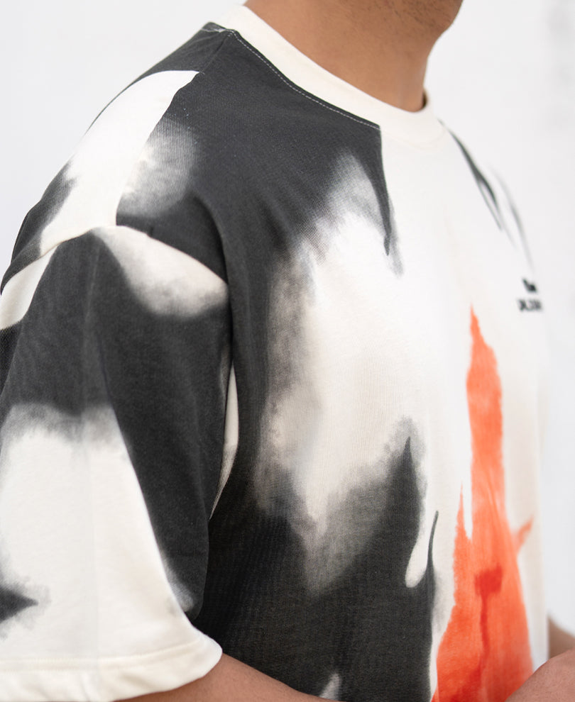Multicolour Boxy Fit T-Shirt.