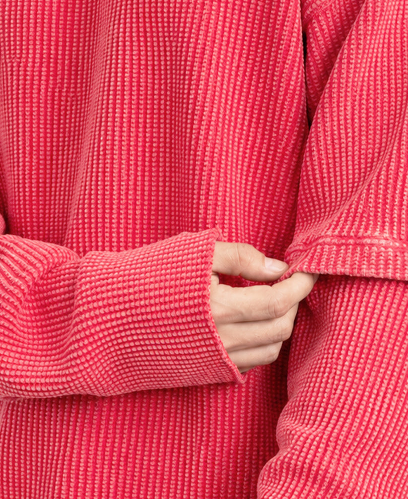Coral Washed Structured T-Shirt