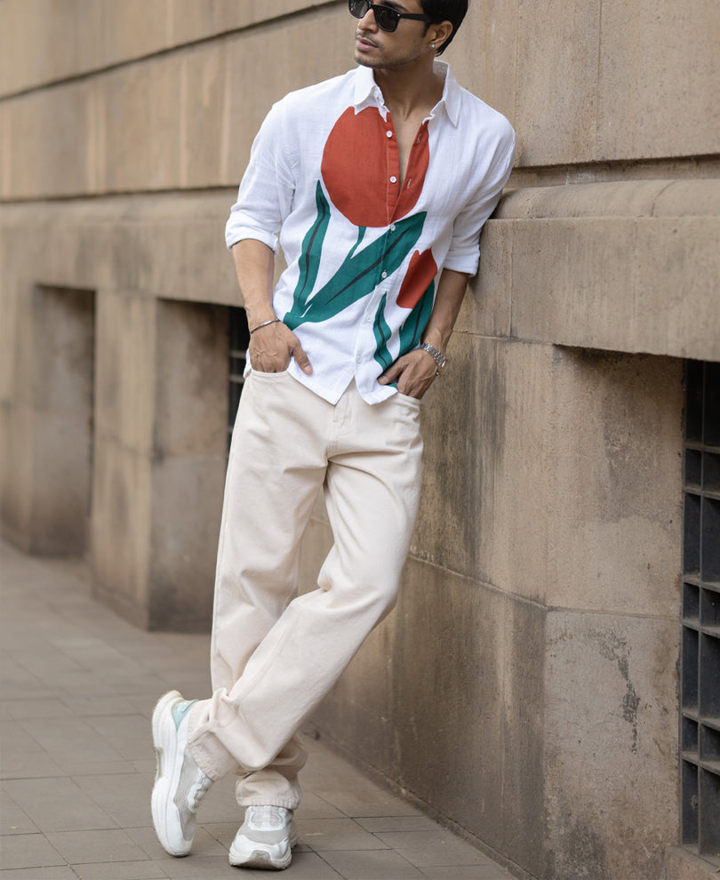 Tulip Print Lightweight Shirt.