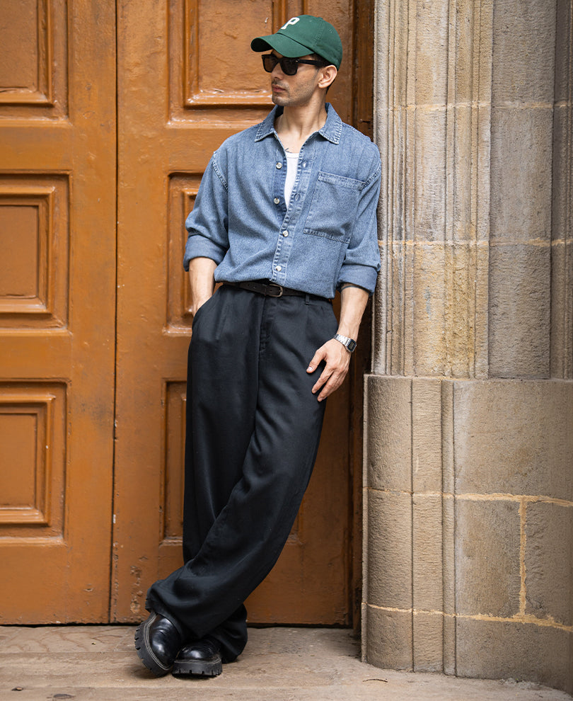 Mid Blue Denim Shirt