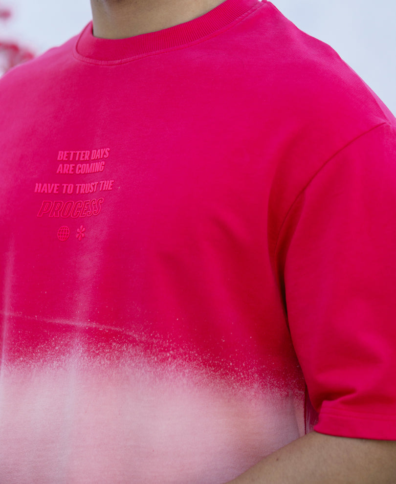 Pink Ombre Graphic T-Shirt.