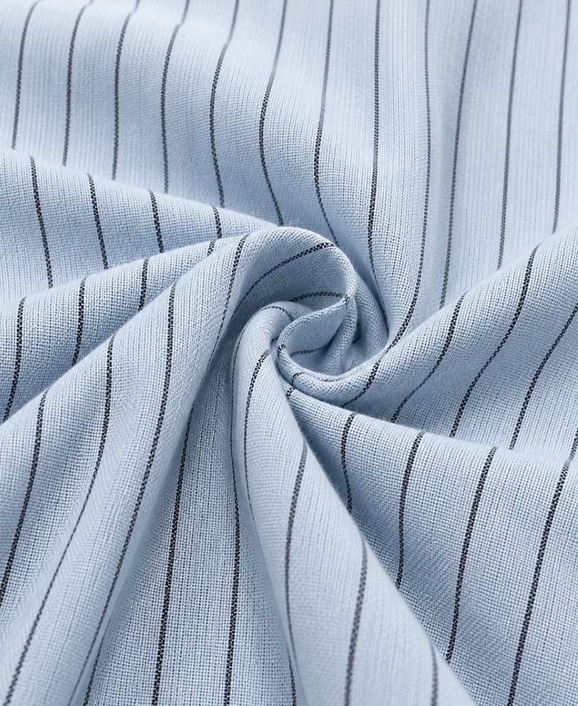 Blue Striped Zipper Shirt