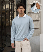 Grey Sky Contrast Collar Shirt