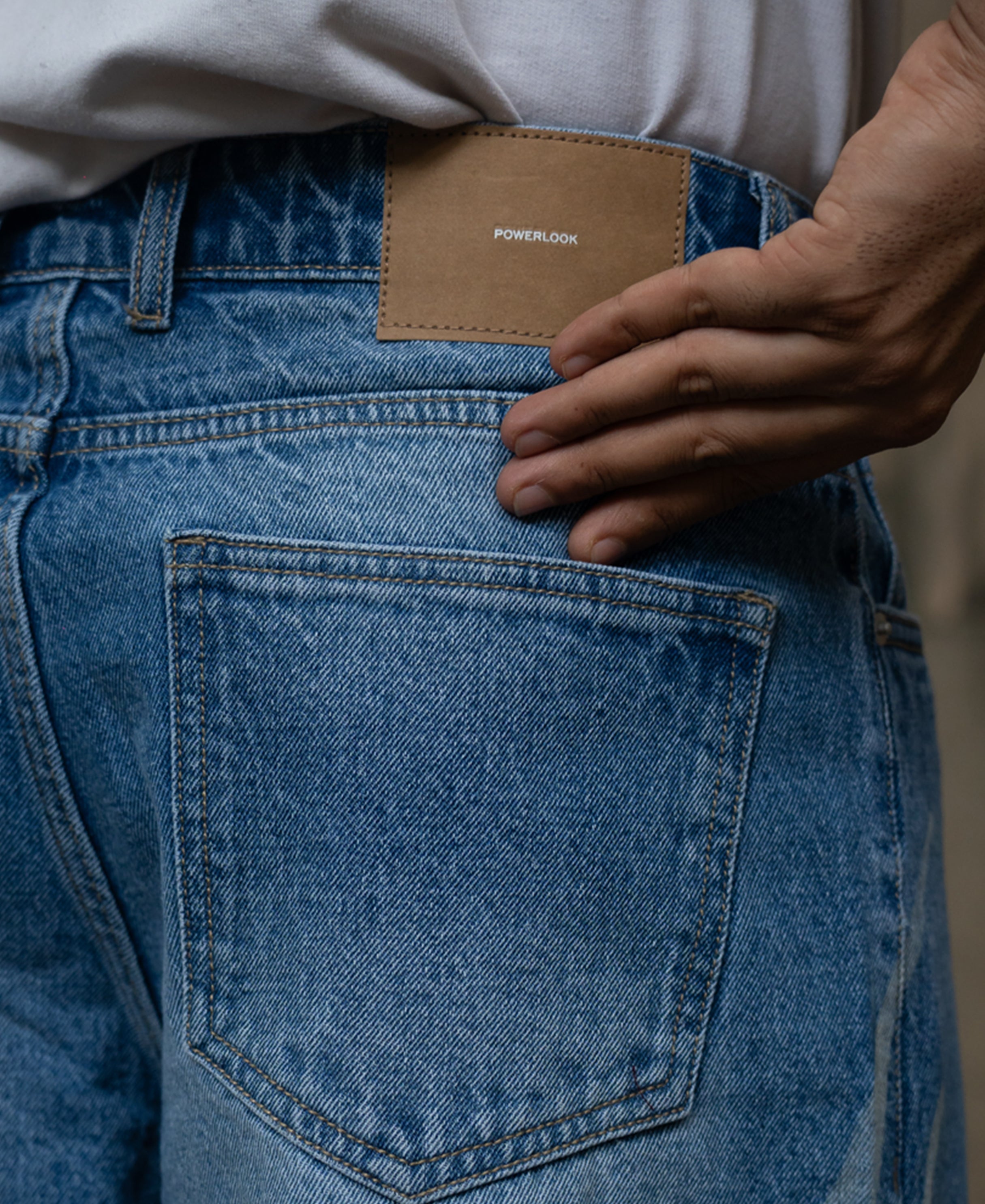 Blue Sigil Print Baggy Jeans