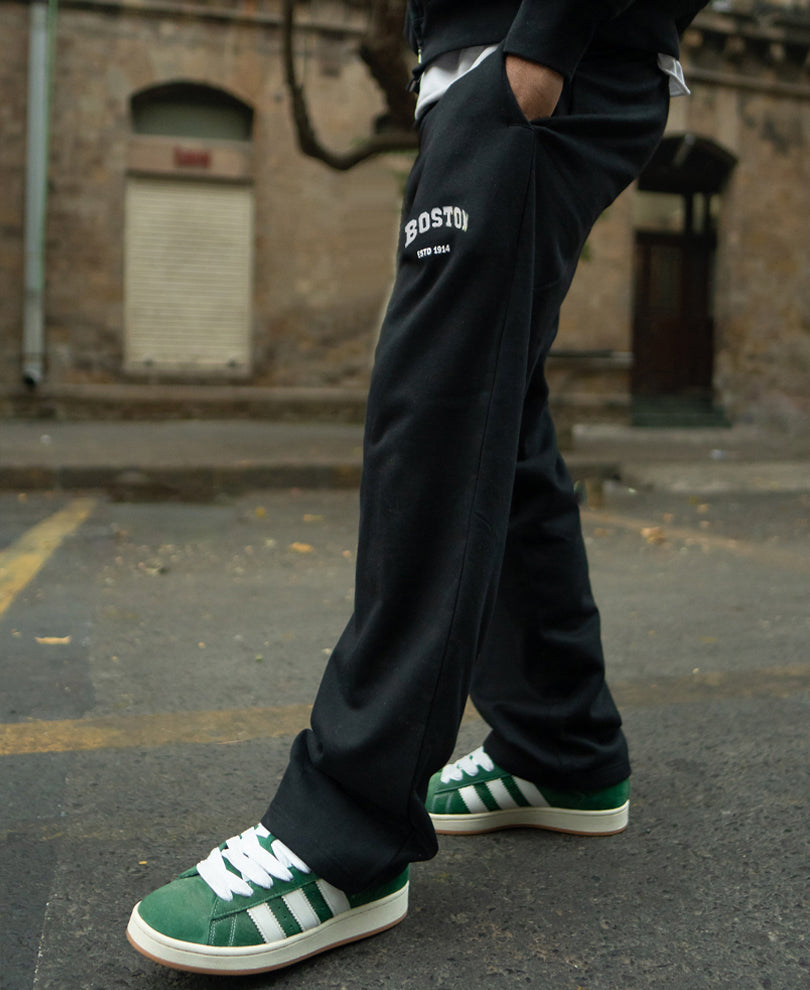 Basic Black Baggy Fit Trackpant.