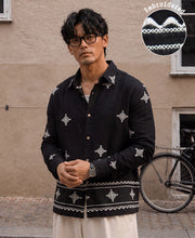 Black Embroidered Shirt 100% Cotton