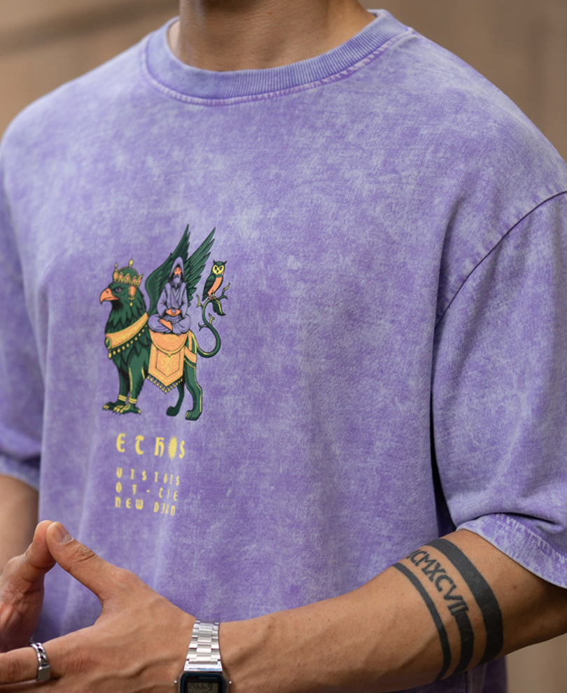 Lavender Washed Graphic T-Shirt