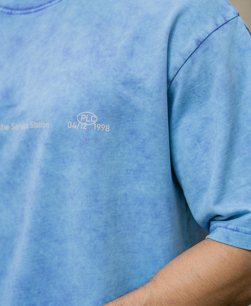 Purple Washed Graphic Half Sleeves T-Shirt.