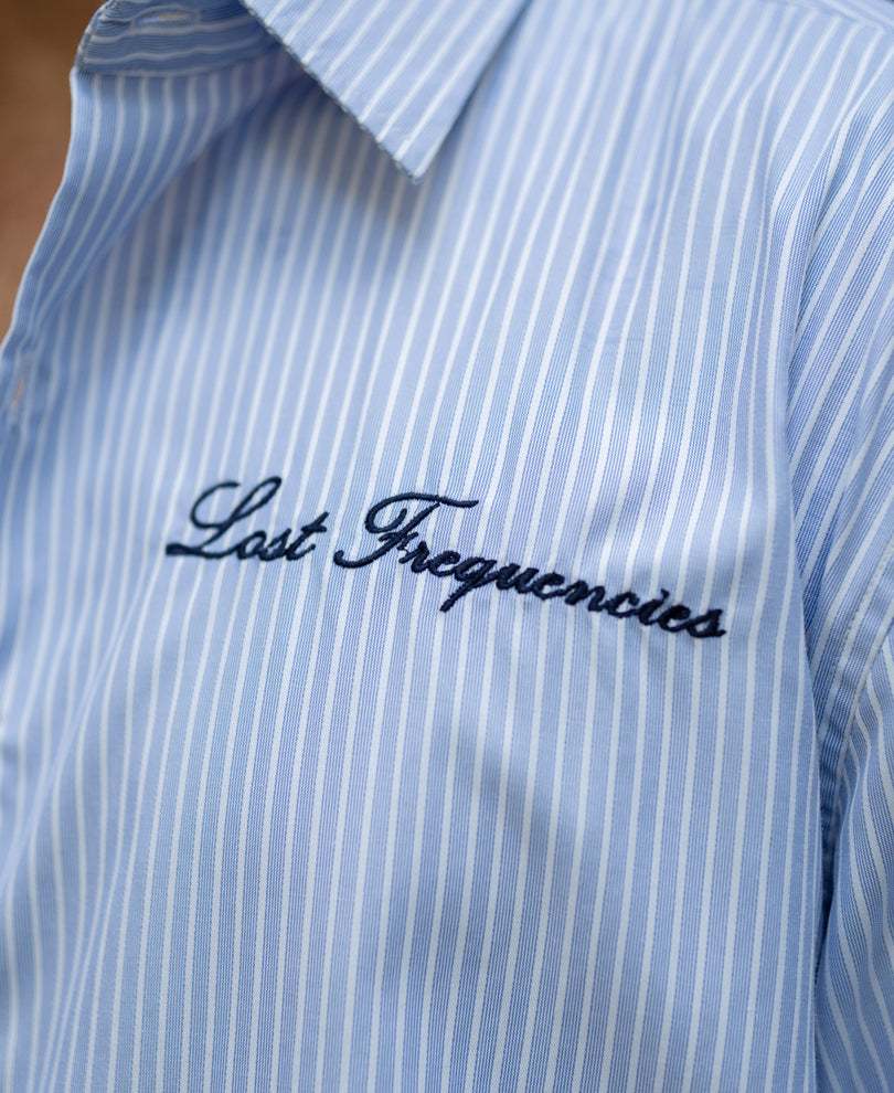 Blue Striped Doctor Sleeves Shirt