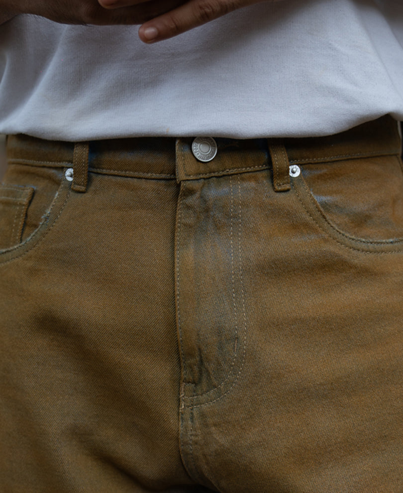 Blue Sprayed Baggy Jeans