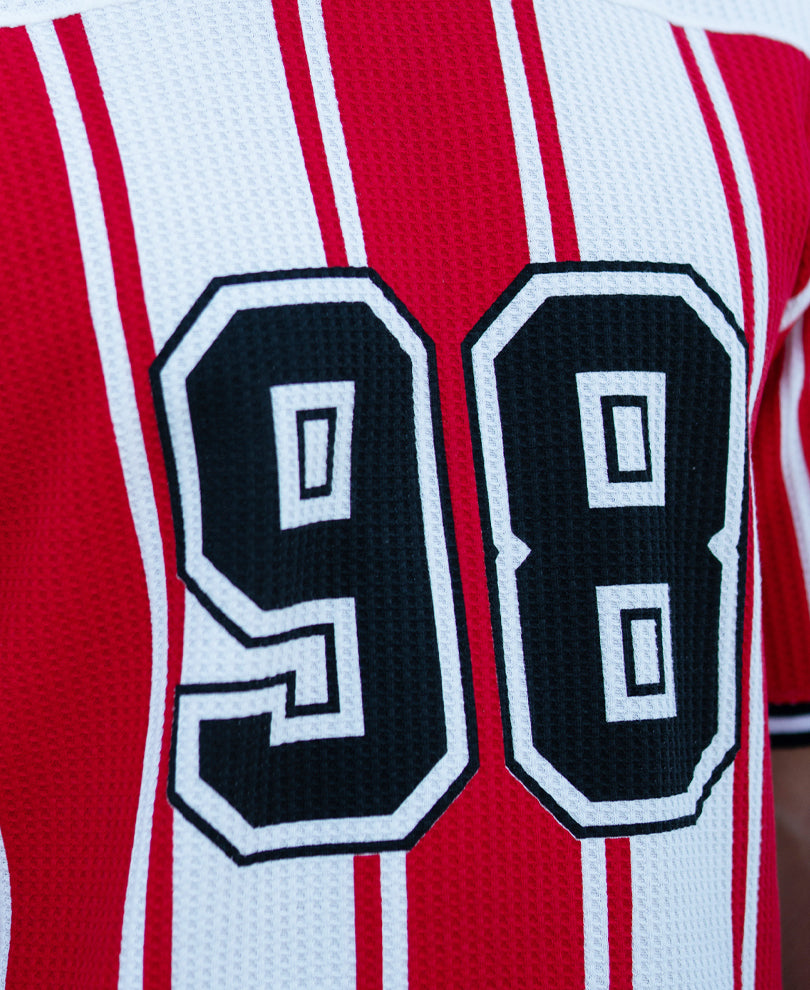 Buy Red Printed Stripe Graphic T-Shirt for Men Online | POWERLOOK