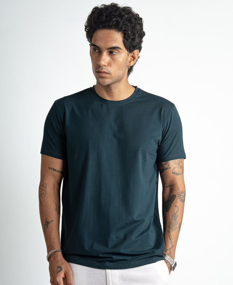 Teal Regular Fit Lightweight T-Shirt