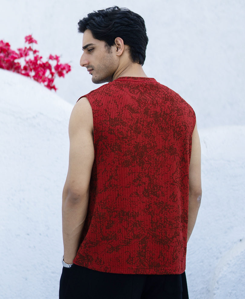 Brick Printed Drop Shoulder Sando.