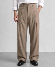 Beige Pleated Trousers