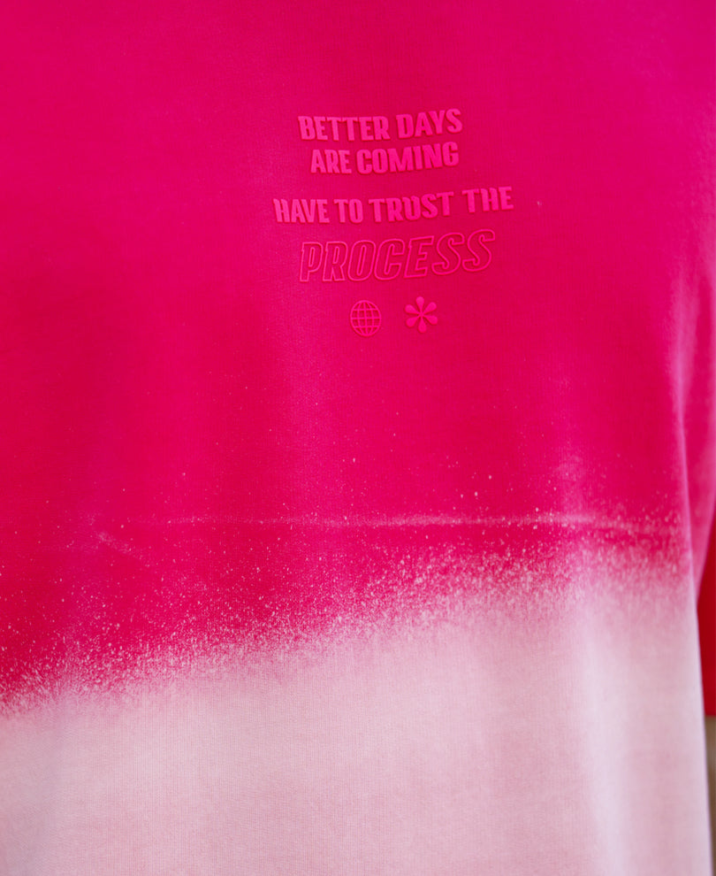 Pink Ombre Graphic T-Shirt.
