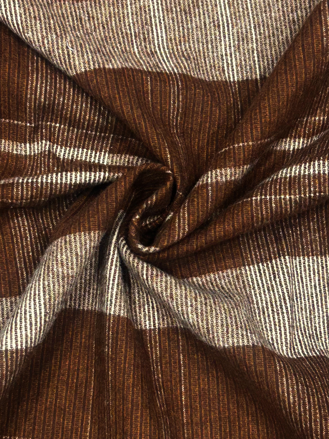 Brown Structured Checked Shirt