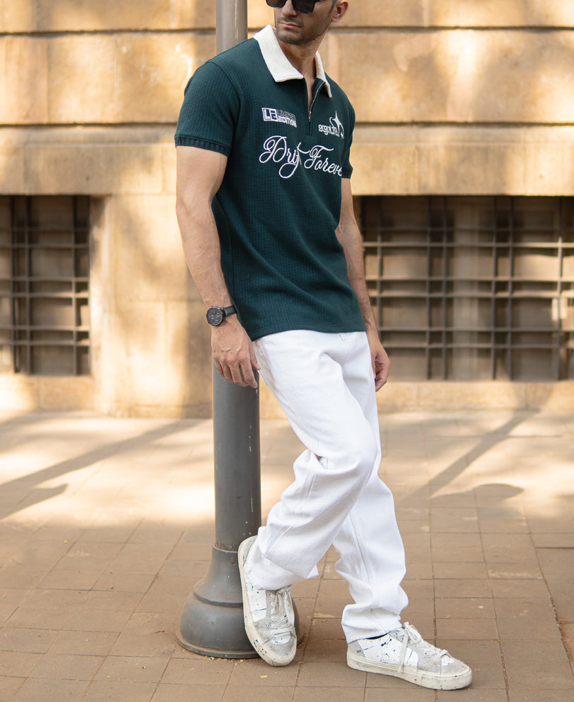 Pine Embroidered Polo T-Shirt.