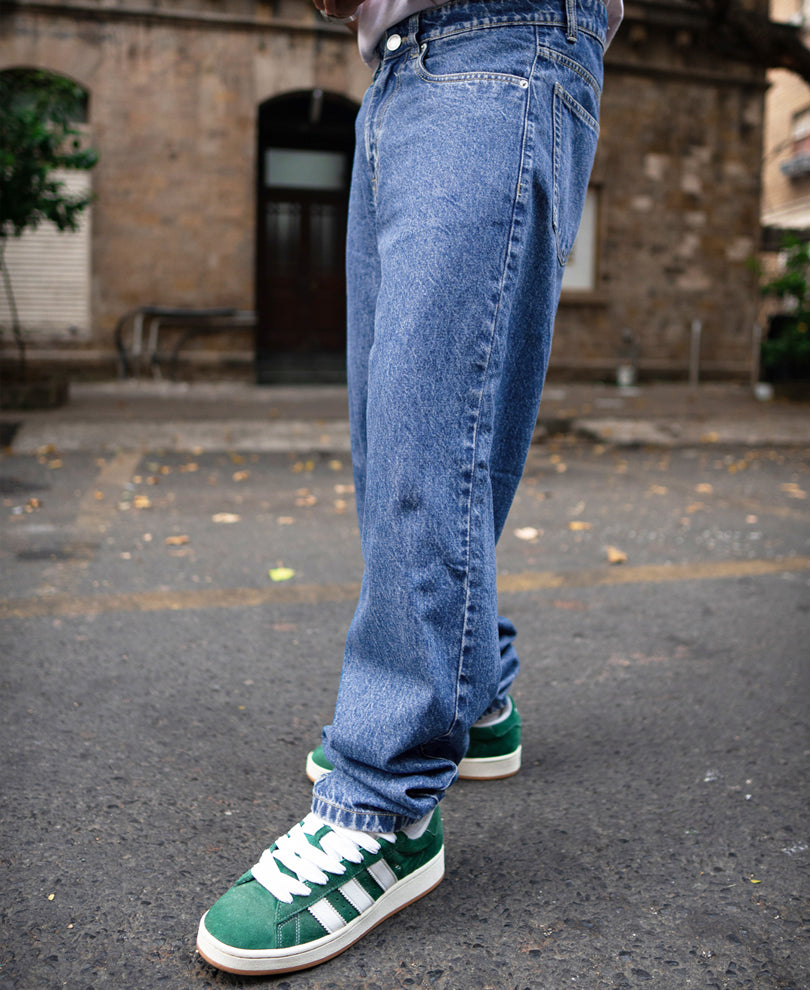 Blue Baggy Fit Jeans.