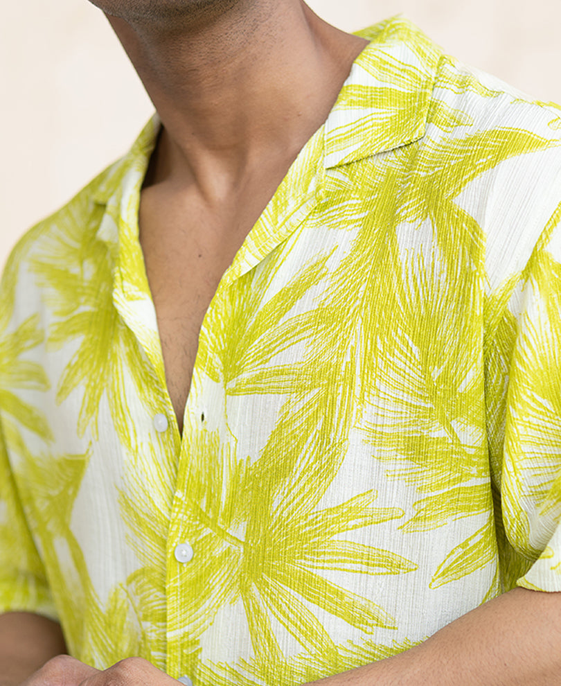 Lime Forest Printed Shirt.