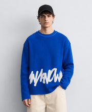 Royal Blue Printed Structure T-Shirt