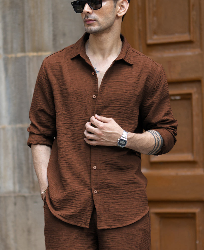 Rust Strcutured Co-Ord Set.