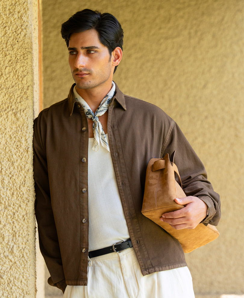 Coffee Brown Overdyed Shirt