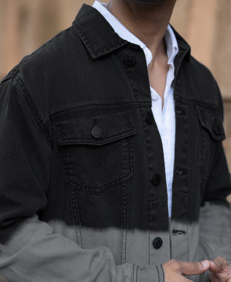 Black Ombre Denim Jacket.