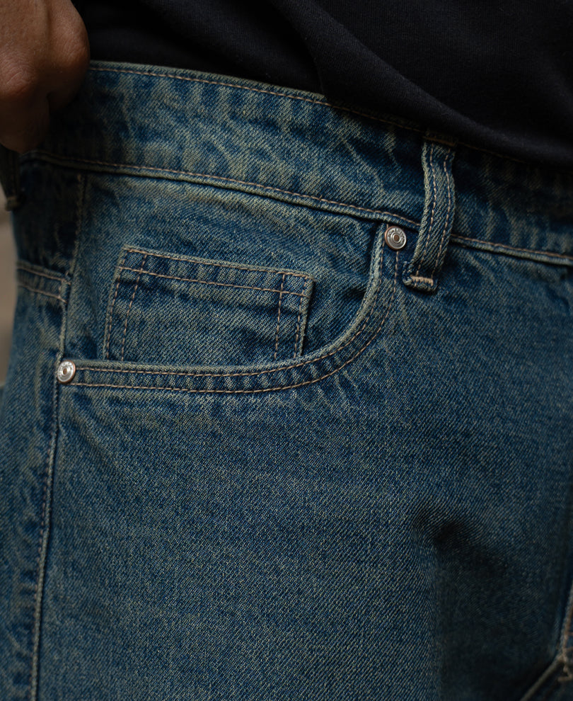 Mib Blue Barrel Fit Jeans