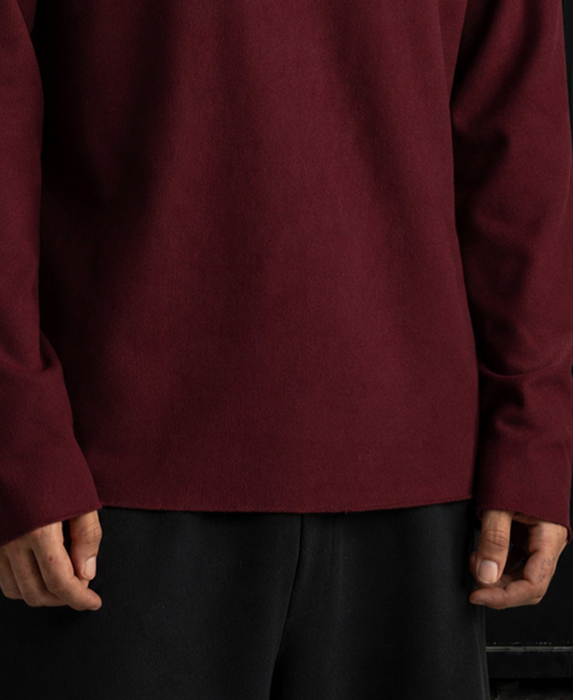 Wine Rib Knit T-Shirt
